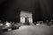 Night Photo of the Arch of Triumph in Paris