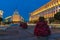 Night photo of Buildings of Presidency, Buildings of Council of Ministers and Former Communist Pa