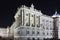 Night Photo of the facade of the Royal Palace of Madrid