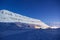 Night photo of Longyearbyen , Svalbard, Norway.