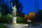 Night photo of Monument of bulgarian Tsar Samuel, Bulgaria