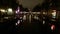 Night photo of the river in Amsterdam, Netherlands