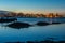 Night photo view of Portland Maine, USA.