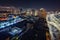 Night photograph in long exposure to the bay of Luanda. Angola. Africa