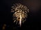 Night photography of fireworks for new year 2018 celebration above people at Parramatta park, Sydney, Australia.