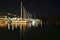 Night photography of sailboats Ithaca Greece