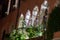 Night photography of typical windows four-windowed in Venice, Italy.