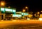 Night photography in Zagreb. Long exposure near looking on Museum of Contemporari art