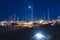 Night port ship boat lights,Tuscany, Marina di Grosseto, Castiglione Della Pescaia, Italy