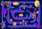 Night purple maze illustration for kids