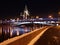 Night quay of Moscow of the river