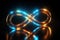 Night radiance Glowing neon infinity symbol signifies eternal, endless possibilities