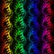 Night Rainbow Shapes Seamless Pattern