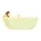 Night relax bath icon cartoon vector. Water bathtub