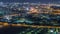 Night rhythm of the city of Dubai aerial timelapse