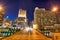 Night at Riverwalk Park in Downtown Chicago, Illinois