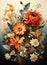 Night\\\'s Blossoming Beauty: A Wildflower Bouquet on a Dark Canvas