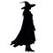 Night\\\'s Sorceress: Halloween Witch Silhouette