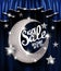 Night sale with silver stars and moon.