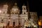 Night Sant Agnese Church in Piazza Navona in Rome, Italy