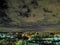 Night scape, clouds, Krasnogorsk, Moscow, Russia