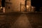 Night scape of CÃ¡ceres old town city with the church of Sant Mateo in the background, UNESCO World Heritage City, Extremadura,