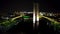 Night scape of downtown Brasilia Brazil. Postal card landmark city.