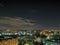 Night scape, rare clouds, Krasnogorsk, Moscow, Russia