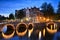 Night scene at a canal in Amsterdam, Netherlands