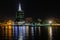 Night scene of Caverton Heliport and The Civic Center Towers Victoria Island, Lagos Nigeria