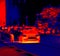 Night scene on a city street infrared