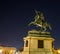 The Night Scene of the Equestrian Statue of Austrian Hero: Archduke Charles or Duke of Teschen, who defeated Napoleon in 1809