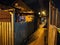 Night scene of homes along Chew Jetty, Penang