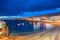 Night scene on La Pinta beach in Tenerife, Spain