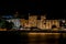 Night scene. Lights of 4 stars SENTIDO Marea hotel building on Black Sea coast