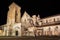 Night scene of Monasterio de las Huelgas - Burgos. Abbey of Santa Maria la Real de Las Huelgas - Burgos, Castile and
