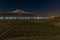 Night scene of Monastery Khor Virap, Armenia and Mt. Ararat