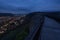 Night scene at old fortress. Nightscape of the medieval fortress Ovech near Provadia, Bulgaria