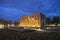 The night scene of the Saxon State and University Library Dresden