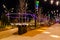 Night scene skate ribbon Heartland of America Park Omaha Nebraska USA.