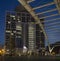 Night Scene Skywalk Bridge,Tel-Aviv ,Israel