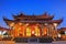 Night Scene of Taipei Confucius Temple in Taiwan