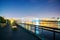 Night scene of the west bund and Nanpu bridge