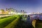 Night scene of the west bund in Shanghai