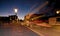 Night scene of Zurich river, in front of Zurich central station