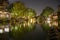 Night scenery of river town Wuzhen in east China\\\'s Zhejiang Province