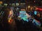 Night scenes of a business street in wuhan city