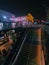 Night scenes of a business street in wuhan city