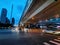 Night scenes of street view in wuhan city, china