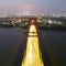 The night scenes of Xinguang Bridge with Guangzhou CBD as background 3